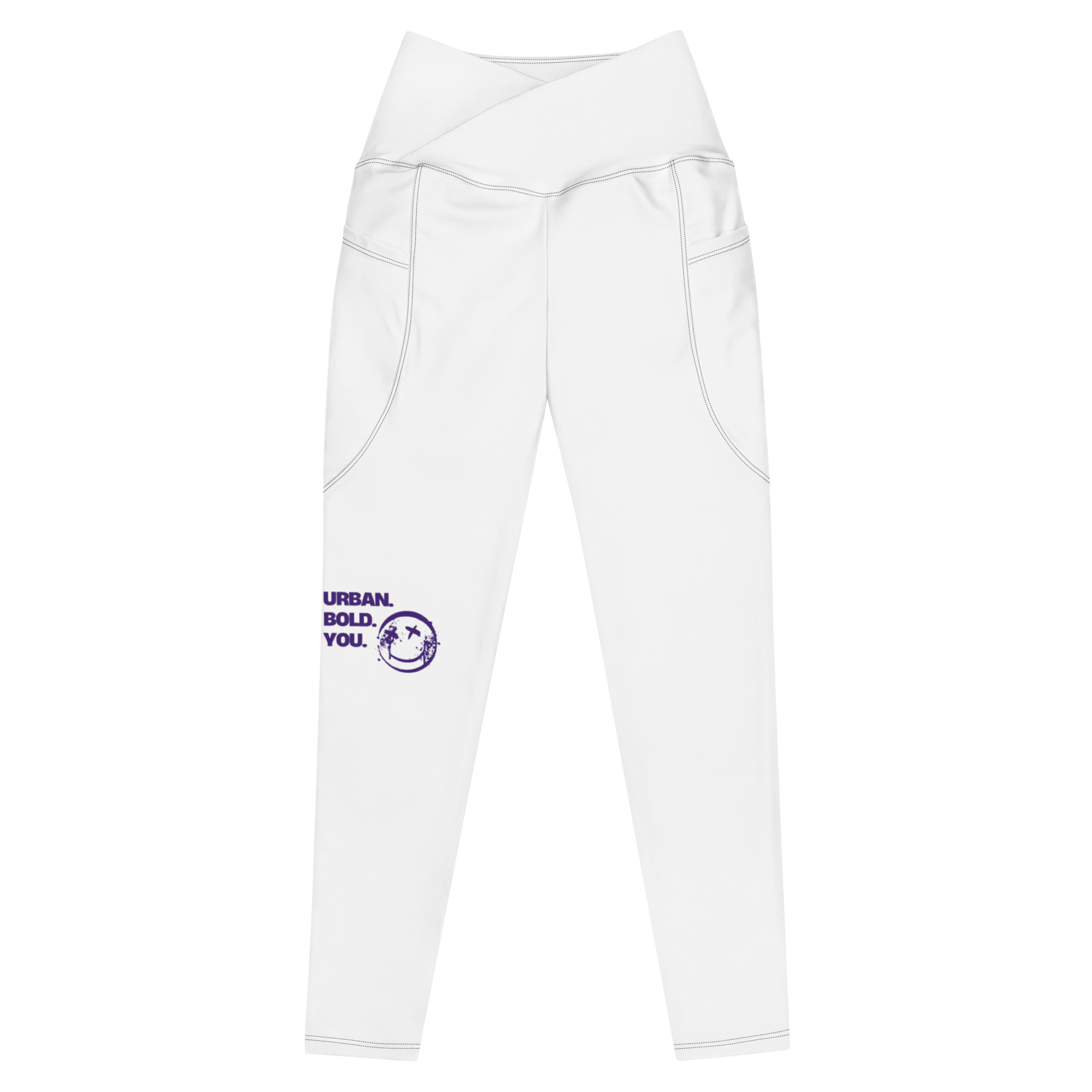 Crossover leggings with pockets