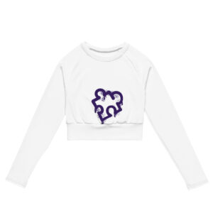 Recycled long-sleeve crop top